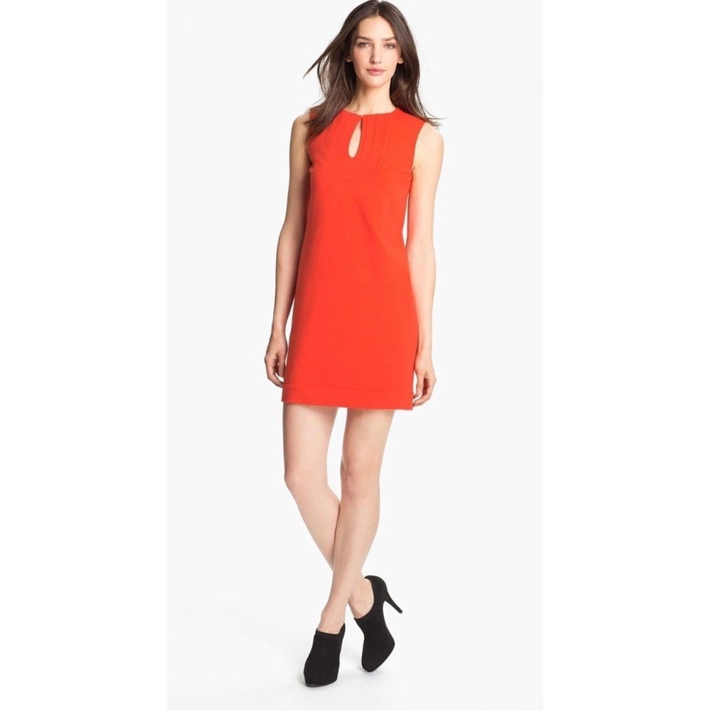 Diane Von Furstenberg DVF Blood Orange Kadijah Stretch Shift Dress size 12